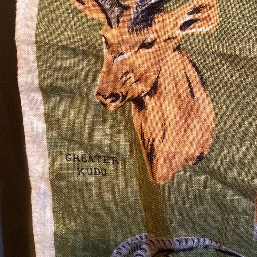 Irish linen towel wild life safari animals